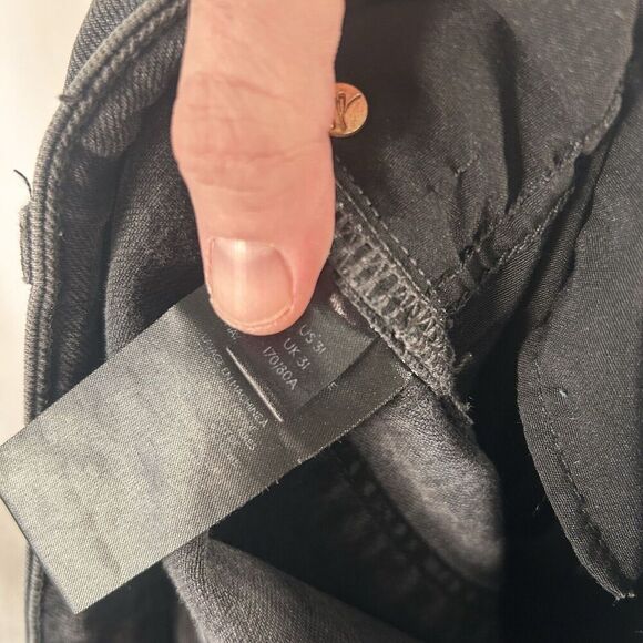 We the Free Jeans Womens 31 Grey Denim Button Fly High Rise Pockets Cotton Blend - Picture 13 of 13